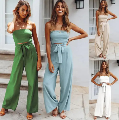 Ribbon Tube Jumpsuit