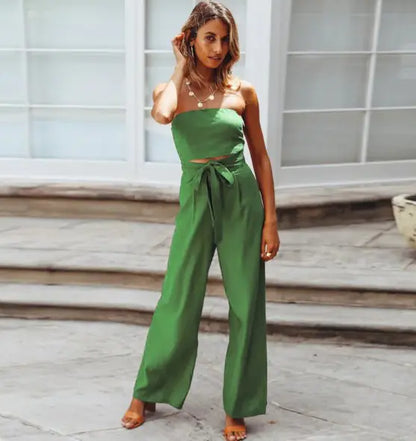 Ribbon Tube Jumpsuit